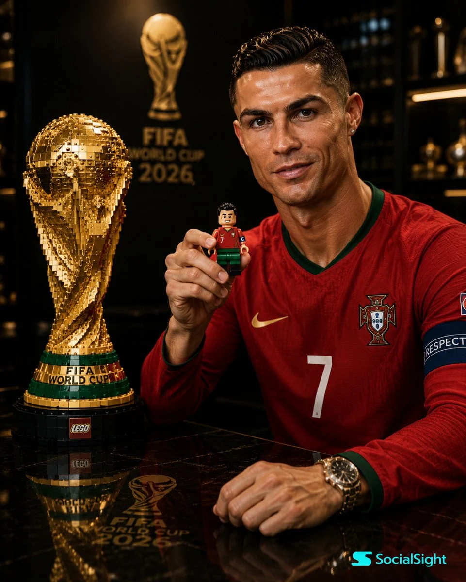 Messi LEGO Trophy Portrait preview image