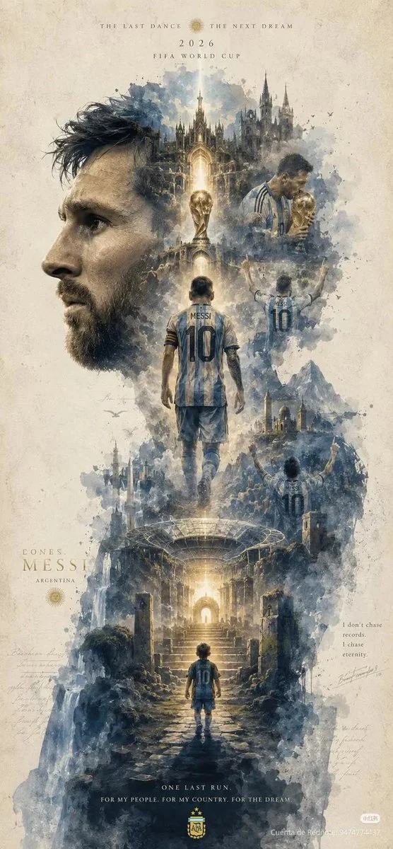 Messi Legacy Watercolor Poster preview image