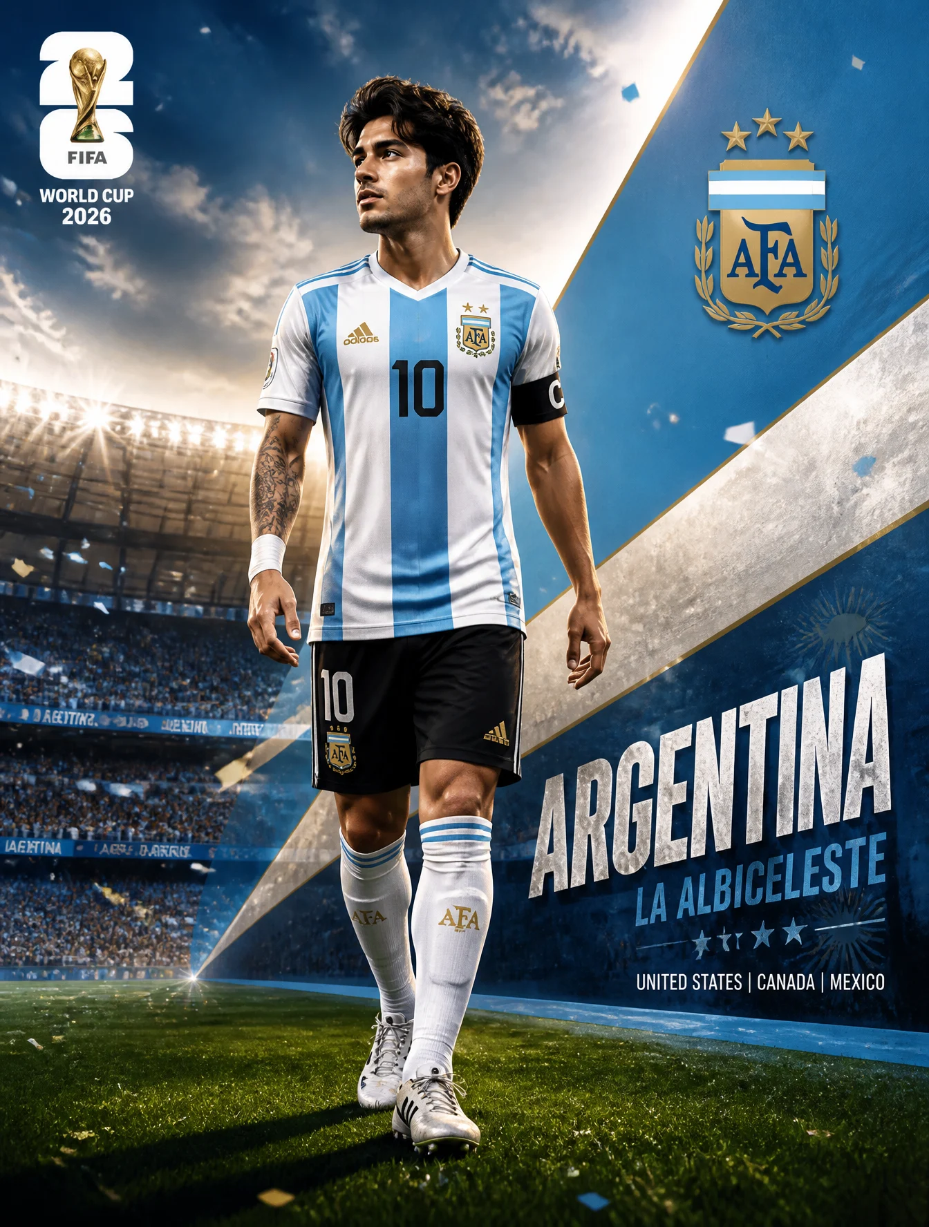 Argentina Full-Body Poster Template preview image
